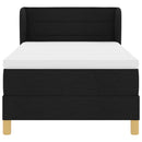 vidaXL Boxrugós ágy matracmal fejtámlával Fekete 90 x 190 cm szövet