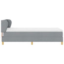 vidaXL Boxrugós ágy matracmal Világosszürke 90 x 200 cm szövet