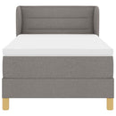vidaXL Boxrugós ágy matracmal fejtámlával Tópszínű 100 x 200 cm szövet