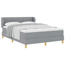 vidaXL Boxrugós ágy matracmal Világosszürke 140 x 190 cm szövet