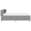 vidaXL Boxrugós ágy matracmal Világosszürke 140 x 190 cm szövet