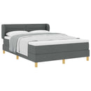 vidaXL Boxrugós ágy matracmal Sötétszürke 140 x 190 cm szövet