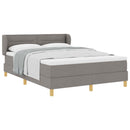 vidaXL Boxrugós ágy matracmal fejtámlával Tópszínű 140 x 190 cm szövet