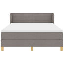 vidaXL Boxrugós ágy matracmal fejtámlával Tópszínű 140 x 190 cm szövet