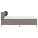 vidaXL Boxrugós ágy matracmal fejtámlával Tópszínű 140 x 190 cm szövet