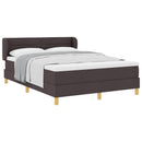 vidaXL Boxrugós ágy matracmal Sötét Barna 140 x 200 cm szövet