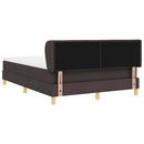 vidaXL Boxrugós ágy matracmal Sötét Barna 140 x 200 cm szövet