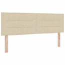 vidaXL Boxrugós ágy matracmal fejtámlával Krém 160 x 200 cm szövet