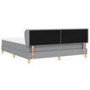 vidaXL Boxrugós ágy matracmal Világosszürke 180 x 200 cm szövet