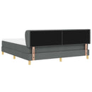 vidaXL Boxrugós ágy matracmal Sötétszürke 180 x 200 cm szövet