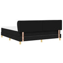 vidaXL Boxrugós ágy matracmal fejtámlával Fekete 180 x 200 cm szövet