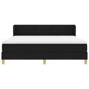 vidaXL Boxrugós ágy matracmal fejtámlával Fekete 180 x 200 cm szövet