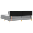vidaXL Boxrugós ágy matracmal Világosszürke 200 x 200 cm szövet