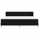 vidaXL Rugós Ágy Matraccal Krém 90x200 cm Szövet Fekete 200 x 200 cm