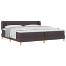 vidaXL Boxrugós ágy matracmal Sötét Barna 200 x 200 cm szövet