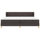 vidaXL Boxrugós ágy matracmal Sötét Barna 200 x 200 cm szövet