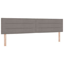 vidaXL Boxrugós ágy fejtámlával Tópszínű 200 x 200 cm szövet