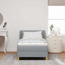 vidaXL Boxrugós ágy fejtámlával Világosszürke 80 x 200 cm szövet