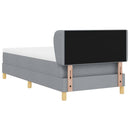 vidaXL Boxrugós ágy fejtámlával Világosszürke 80 x 200 cm szövet