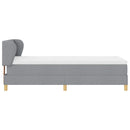 vidaXL Boxrugós ágy fejtámlával Világosszürke 80 x 200 cm szövet