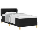 vidaXL Boxrugós ágy matracmal fejtámlával Fekete 80 x 200 cm szövet