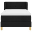 vidaXL Boxrugós ágy matracmal fejtámlával Fekete 80 x 200 cm szövet