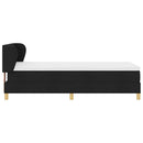 vidaXL Boxrugós ágy matracmal fejtámlával Fekete 80 x 200 cm szövet