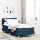 vidaXL Boxrugós ágy fejtámlával Kék 80 x 200 cm szövet