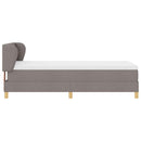 vidaXL Boxrugós ágy fejtámlával Tópszínű 90 x 190 cm szövet