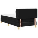 vidaXL Boxrugós ágy matracmal fejtámlával Fekete 100 x 200 cm szövet