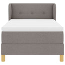 vidaXL Boxrugós ágy fejtámlával Tópszínű 100 x 200 cm szövet