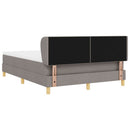 vidaXL Boxrugós ágy matracmal fejtámlával Tópszínű 140 x 200 cm szövet