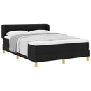 vidaXL Boxrugós ágy matracmal fejtámlával Fekete 160 x 200 cm szövet