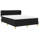 vidaXL Boxrugós ágy matracmal fejtámlával Fekete 160 x 200 cm szövet