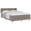vidaXL Boxrugós ágy matracmal fejtámlával Tópszínű 160 x 200 cm szövet