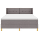 vidaXL Boxrugós ágy matracmal fejtámlával Tópszínű 160 x 200 cm szövet