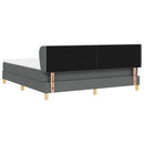 vidaXL Boxrugós ágy fejtámlával Sötétszürke 180 x 200 cm szövet