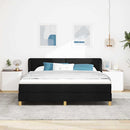 vidaXL Boxrugós ágy matracmal fejtámlával Fekete 180 x 200 cm szövet