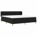 vidaXL Boxrugós ágy matracmal fejtámlával Fekete 180 x 200 cm szövet