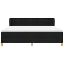vidaXL Boxrugós ágy matracmal fejtámlával Fekete 180 x 200 cm szövet