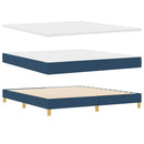 vidaXL Boxrugós ágy fejtámlával Kék 180 x 200 cm szövet
