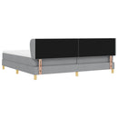 vidaXL Boxrugós ágy fejtámlával Világosszürke 200 x 200 cm szövet