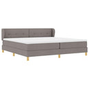 vidaXL Boxrugós ágy fejtámlával Tópszínű 200 x 200 cm szövet