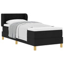 vidaXL Boxrugós ágy matracmal fejtámlával Fekete 80 x 200 cm szövet