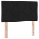 vidaXL Rugós Ágy Matraccal Krém 90x200 cm Szövet Fekete 80 x 200 cm