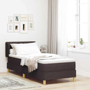 vidaXL Boxrugós ágy fejtámlával Sötét Barna 80 x 200 cm szövet