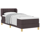 vidaXL Boxrugós ágy fejtámlával Sötét Barna 80 x 200 cm szövet