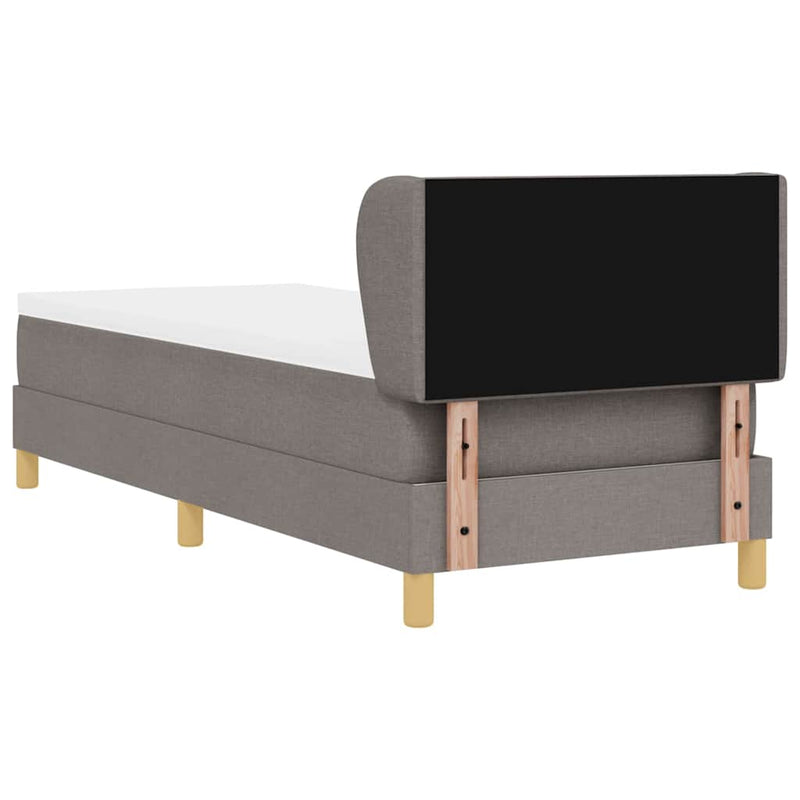 vidaXL Rugós Ágy Matraccal Krém 90x200 cm Szövet Tópszínű 80 x 200 cm