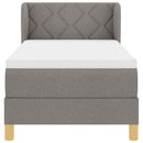 vidaXL Rugós Ágy Matraccal Krém 90x200 cm Szövet Tópszínű 80 x 200 cm