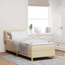 vidaXL Rugós Ágy Matraccal Krém 90x200 cm Szövet Krém 80 x 200 cm